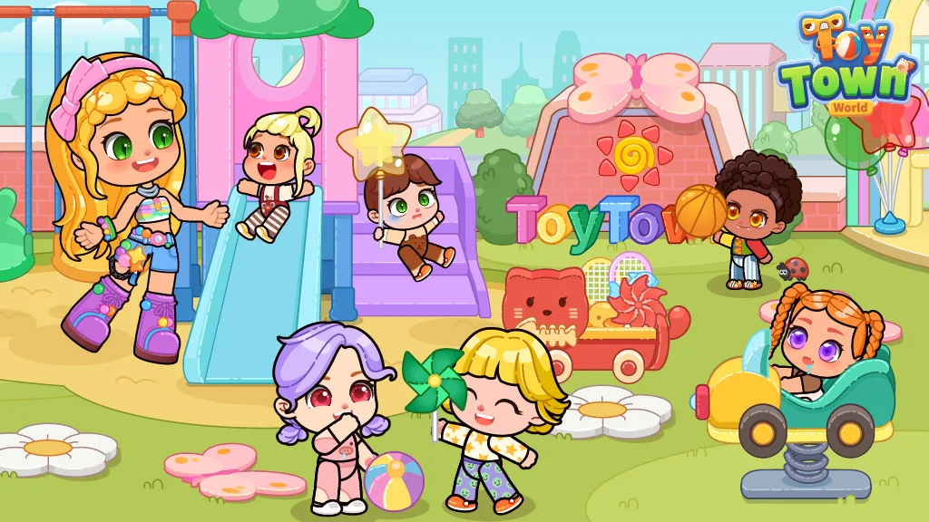 ToyTown World Kids Play House - Gameplay image of android game