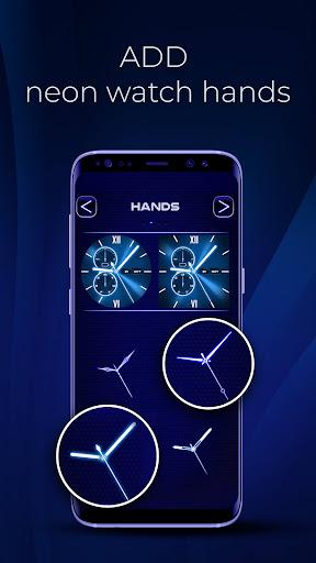 Neon Blue Watch Face - عکس برنامه موبایلی اندروید