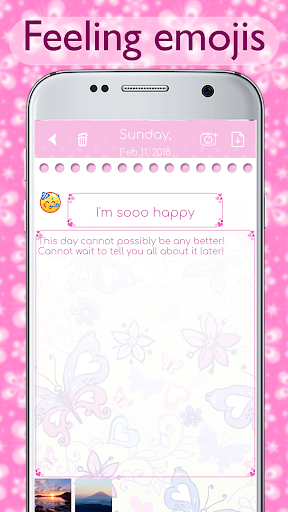 Pink Diary with Lock Password - عکس برنامه موبایلی اندروید