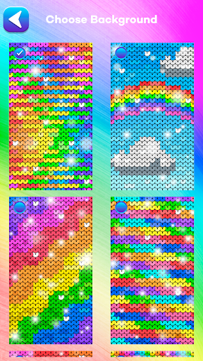 Sequin Flip Live Wallpaper Rainbow - Image screenshot of android app