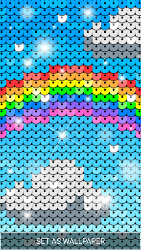 Sequin Flip Live Wallpaper Rainbow - Image screenshot of android app
