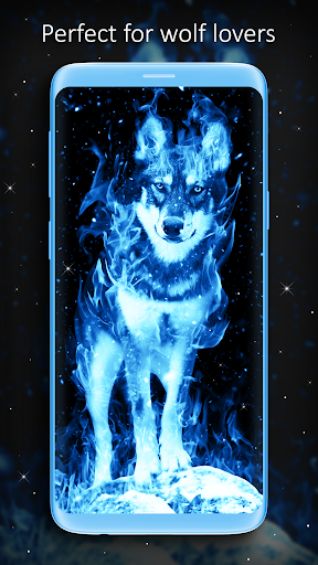 Ice Fire Wolf Wallpaper - عکس برنامه موبایلی اندروید