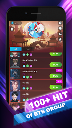 BTS Hop: KPOP IDOL Rush Dancing Tiles Game 2019! - Gameplay image of android game