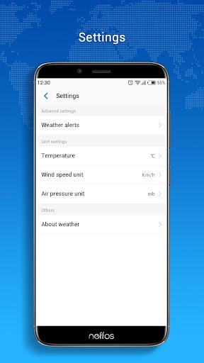 Neffos Weather - عکس برنامه موبایلی اندروید