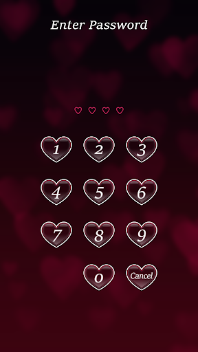 Lock Screen Pin Love Theme - Image screenshot of android app