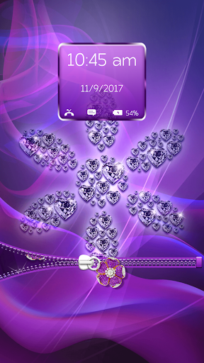Purple Diamond Flower Zipper - عکس برنامه موبایلی اندروید