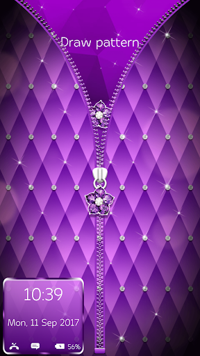 Purple Diamond Flower Zipper - عکس برنامه موبایلی اندروید