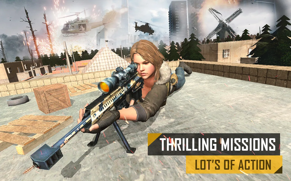 Gun Games 2024: Offline Games - Gameplay image of android game