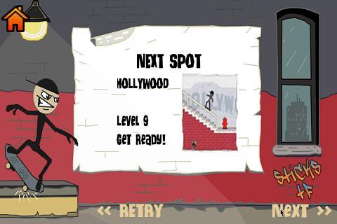 Stickman Skater - Gameplay image of android game