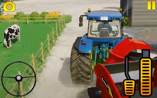 Tractor Driving farm game - Gameplay image of android game