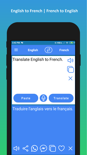 English to French Translation - عکس برنامه موبایلی اندروید