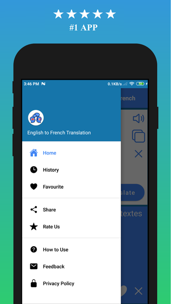 English to French Translation - Image screenshot of android app