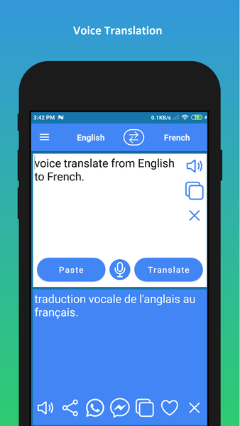 English to French Translation - Image screenshot of android app