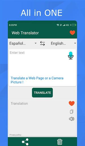 Photo Translator - Text & Web - Image screenshot of android app