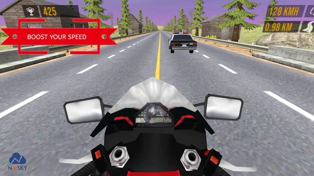 Highway Traffic Bike Racer - Gameplay image of android game