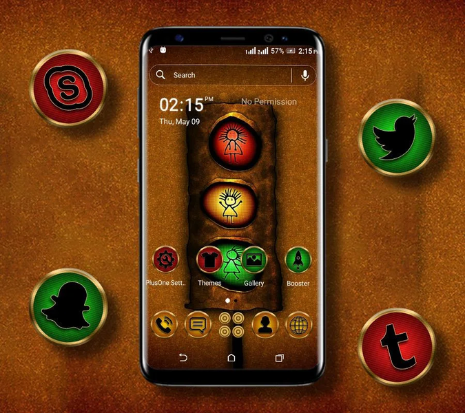 Traffic Light Launcher Theme - Image screenshot of android app