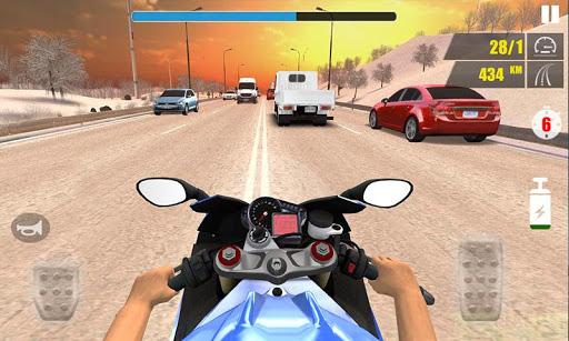 Traffic Speed Moto Rider 3D - Gameplay image of android game