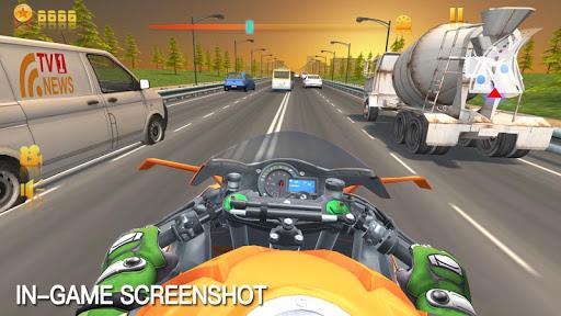 Traffic Speed Moto Rider 3D - Gameplay image of android game