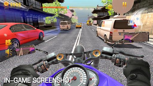 Traffic Speed Moto Rider 3D - Gameplay image of android game