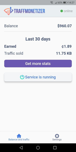 Make money - TraffMonetizer - Image screenshot of android app