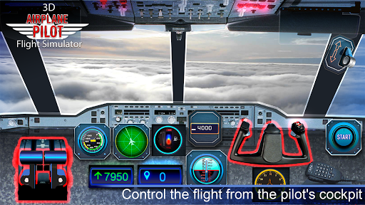 Airplane Pilot Cabin – Flight Simulator 3D - Gameplay image of android game