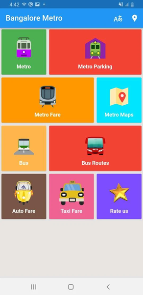 Bangalore Metro Route Map Fare - Image screenshot of android app