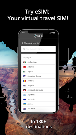 Ubigi: Travel eSIM & data plan - عکس برنامه موبایلی اندروید