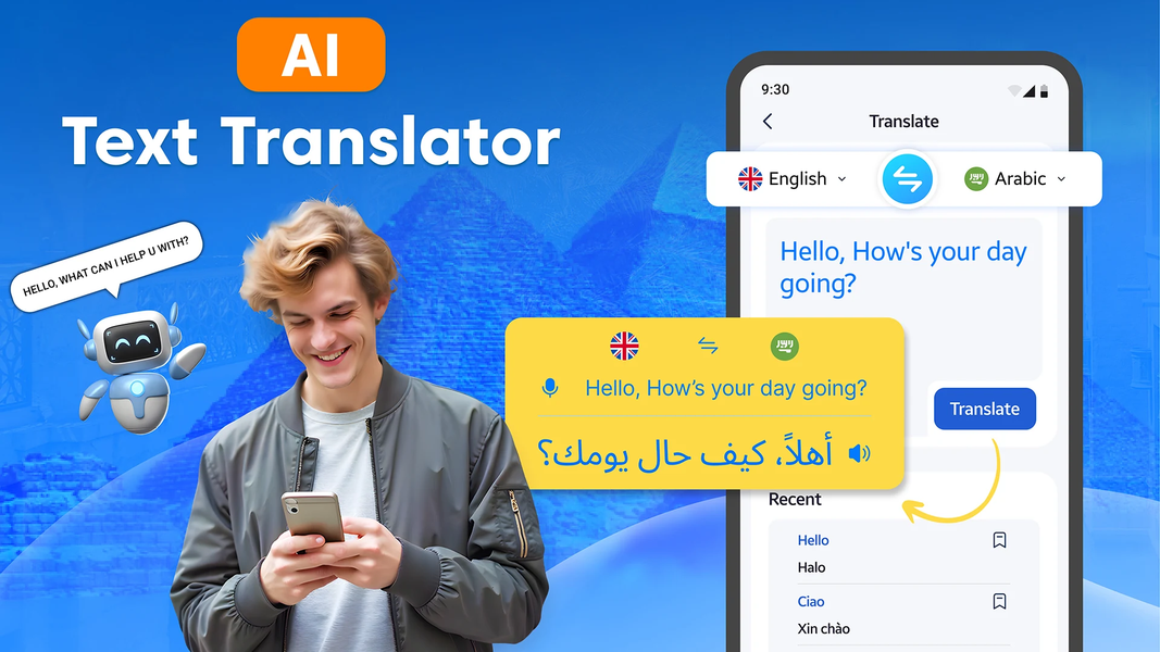 AI Translate All Languages - عکس برنامه موبایلی اندروید