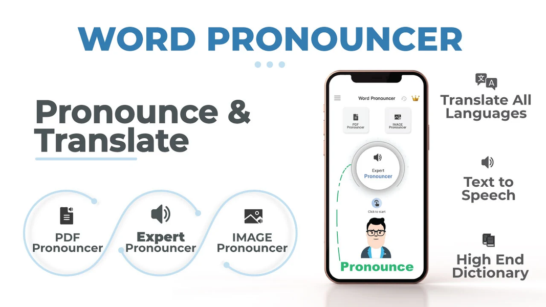 Translator & Pronouncer App - عکس برنامه موبایلی اندروید