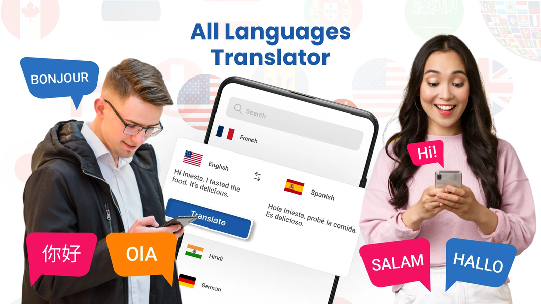 All Language Voice Translator - عکس برنامه موبایلی اندروید