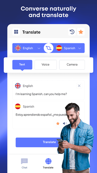 Translate App Voice Translator - عکس برنامه موبایلی اندروید