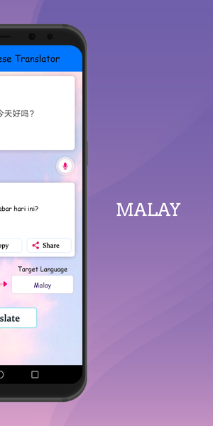 Malay - Chinese Translator - عکس برنامه موبایلی اندروید