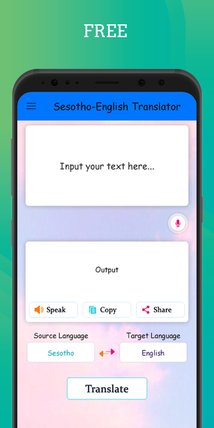 Sesotho - English Translator - عکس برنامه موبایلی اندروید