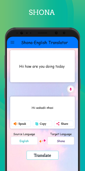 Shona - English Translator - عکس برنامه موبایلی اندروید