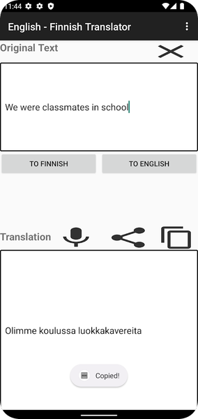 English - Finnish Translator - Image screenshot of android app