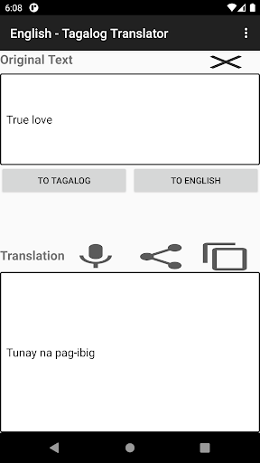 English - Tagalog Translator - Image screenshot of android app