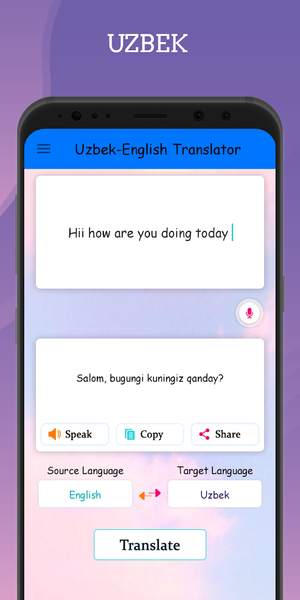 Uzbek - English Translator - عکس برنامه موبایلی اندروید