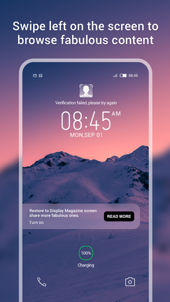 Magazine Lockscreen HiOS - Image screenshot of android app