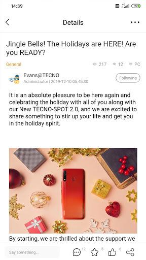 TECNO SPOT - عکس برنامه موبایلی اندروید