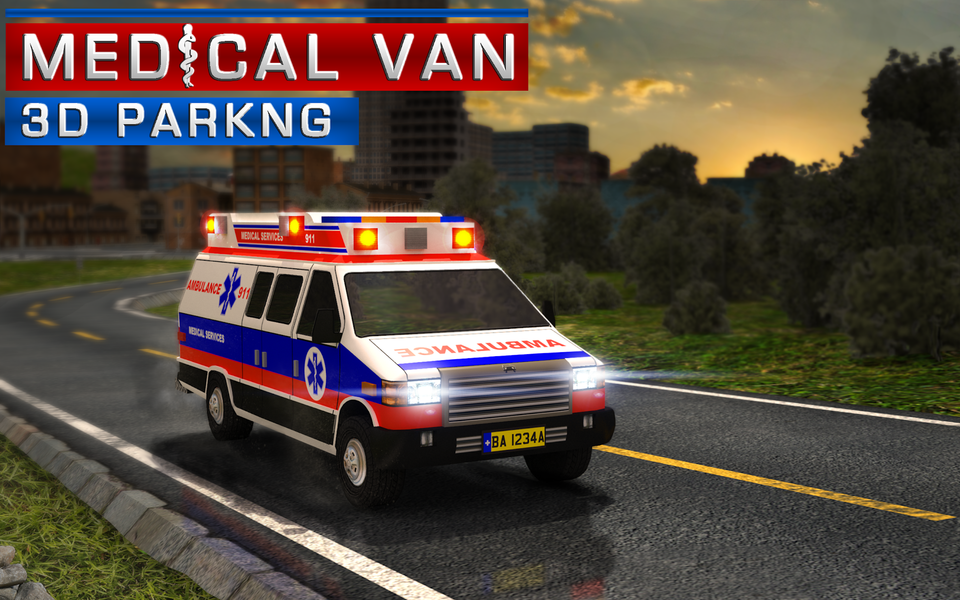 Medical Van 3D Parking - Gameplay image of android game