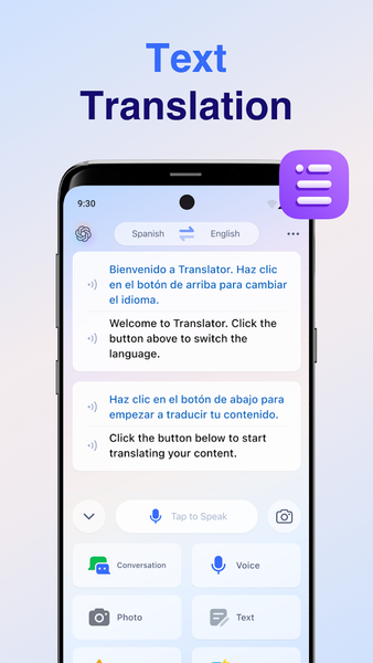 Translate:Language Translator - عکس برنامه موبایلی اندروید