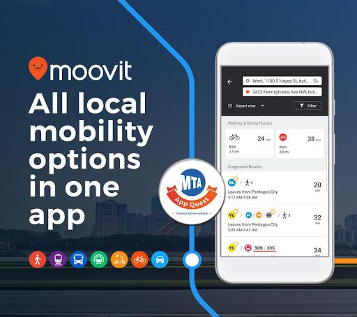 Moovit: Bus & Train Schedules - عکس برنامه موبایلی اندروید