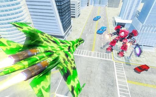 US Army Robot Transformation Jet Robo Car Tank War - Gameplay image of android game