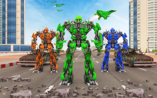 US Army Robot Transformation Jet Robo Car Tank War - Gameplay image of android game