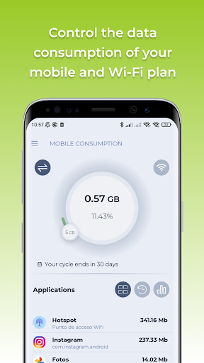 Mobile Data Consumption - عکس برنامه موبایلی اندروید