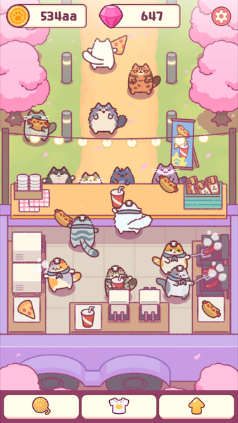 Cat Snack Bar: Cute Food Games - Gameplay image of android game