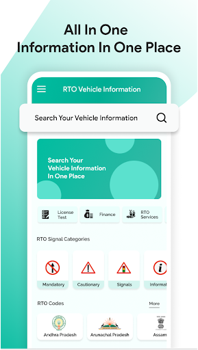 RTO Vehicle Information - Image screenshot of android app