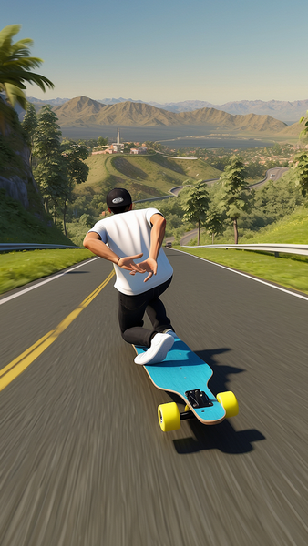 Adventure Downhill Racer Game - Gameplay image of android game