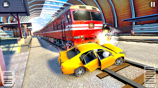 Train Car Crash Derby Game 3D - Gameplay image of android game