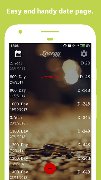 Lovegg - Love Calendar - Image screenshot of android app